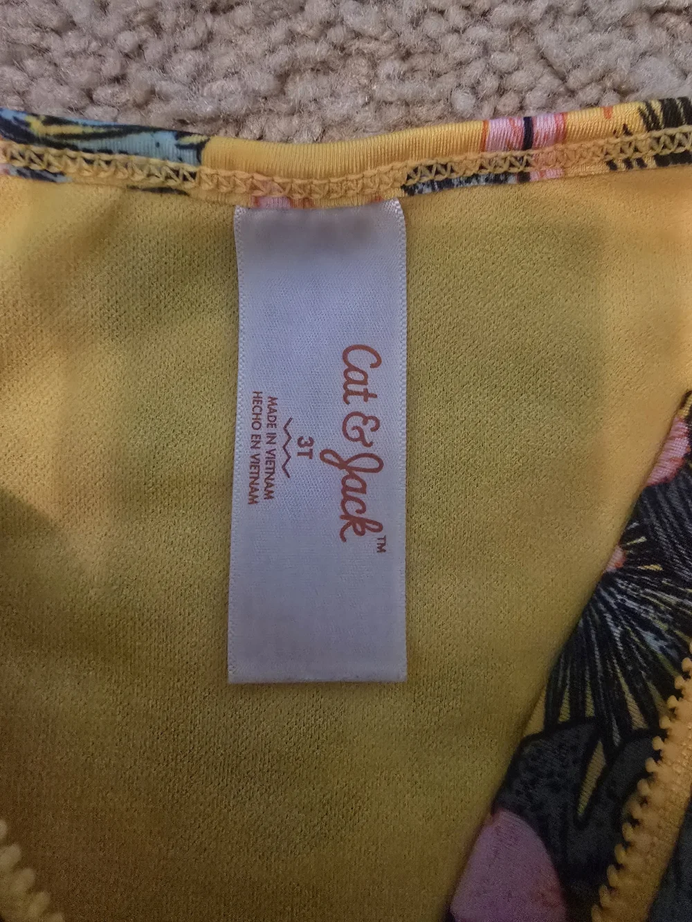 Cat & Jack Floral Yellow Swimsuit